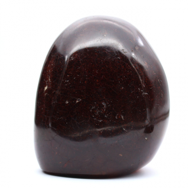 Ornamento polido de cornalina de Madagascar - Pedra natural colecionável vermelho-alaranjado intenso