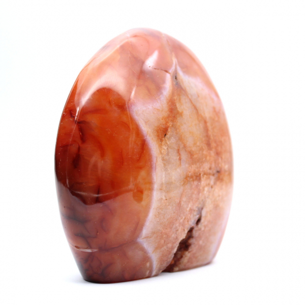 Cornalina de Madagascar polida - Pedra decorativa grande (ornamento natural)