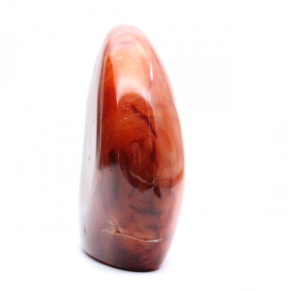 Cornalina de Madagascar polida - Pedra decorativa grande (ornamento natural)