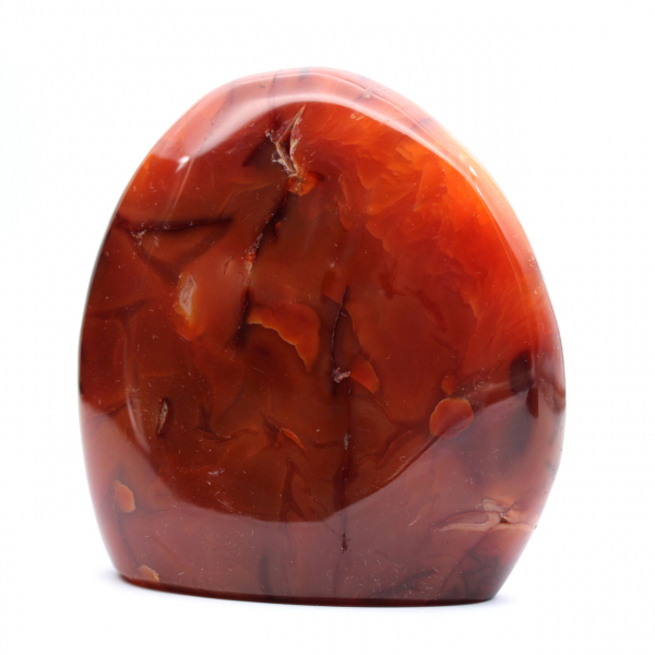 Cornalina de Madagascar polida - Pedra decorativa grande (ornamento natural)