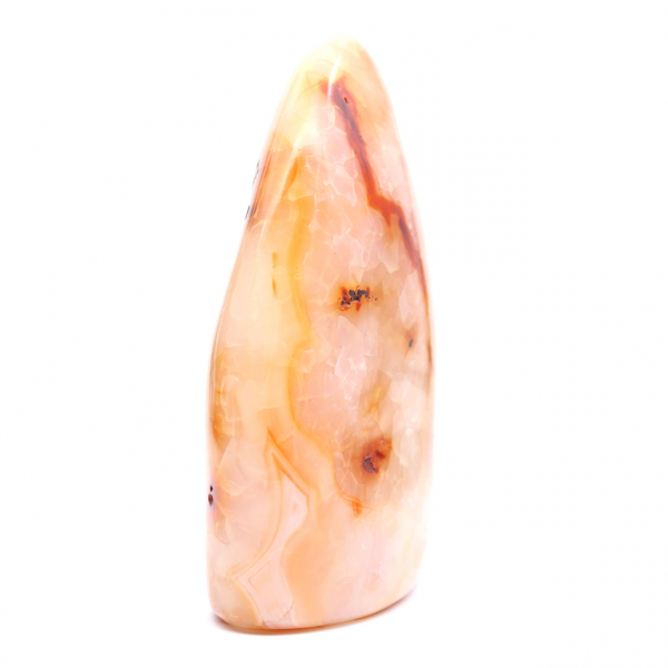 Cornalina polida de Madagascar - espécime de pedra natural para decoração e ciência