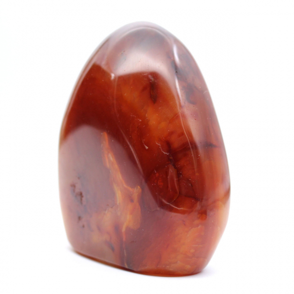 Ornamento de cornalina polida Madagascar - espécime de colecionador vermelho-alaranjado (pedra natural)