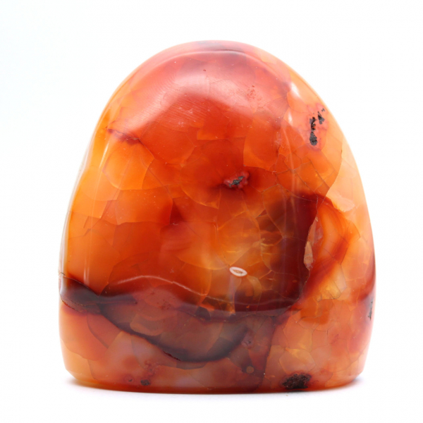 Pequeno enfeite de cornalina polida Madagascar - Pedra natural colecionável (490g)