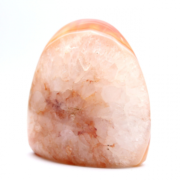Pequeno enfeite de cornalina polida Madagascar - Pedra natural colecionável (490g)