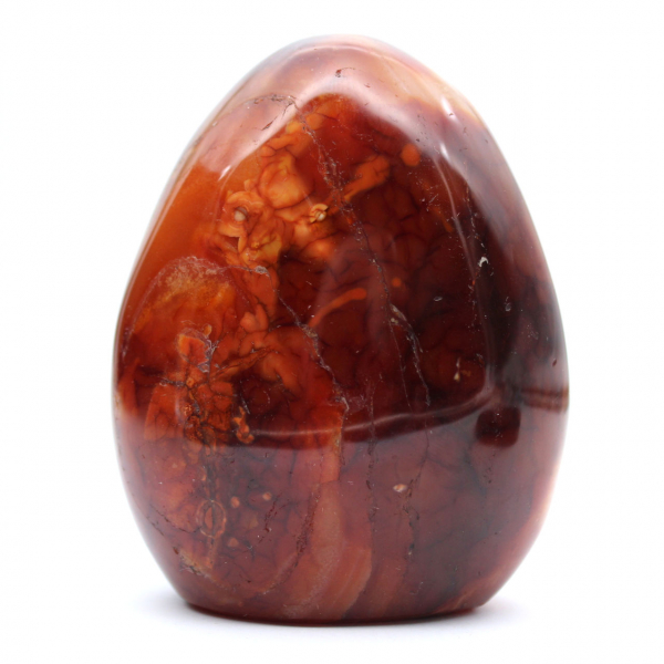 Cornalina polida de Madagascar - Pedra natural ideal para decoração e coleção (ornamento)