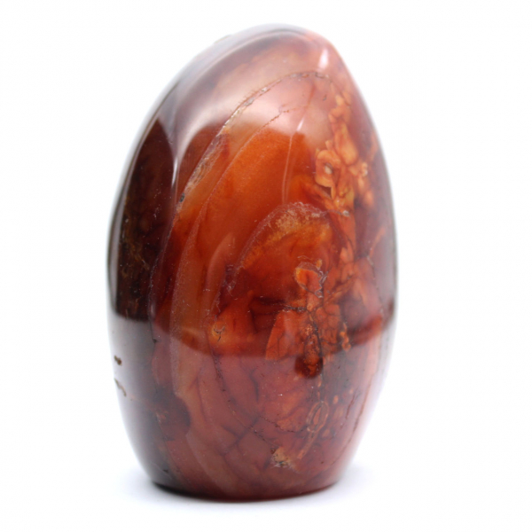 Cornalina polida de Madagascar - Pedra natural ideal para decoração e coleção (ornamento)
