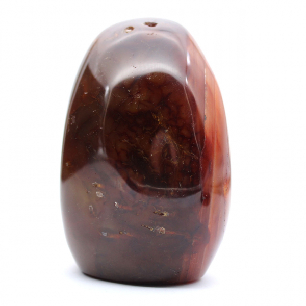Cornalina polida de Madagascar - Pedra natural ideal para decoração e coleção (ornamento)