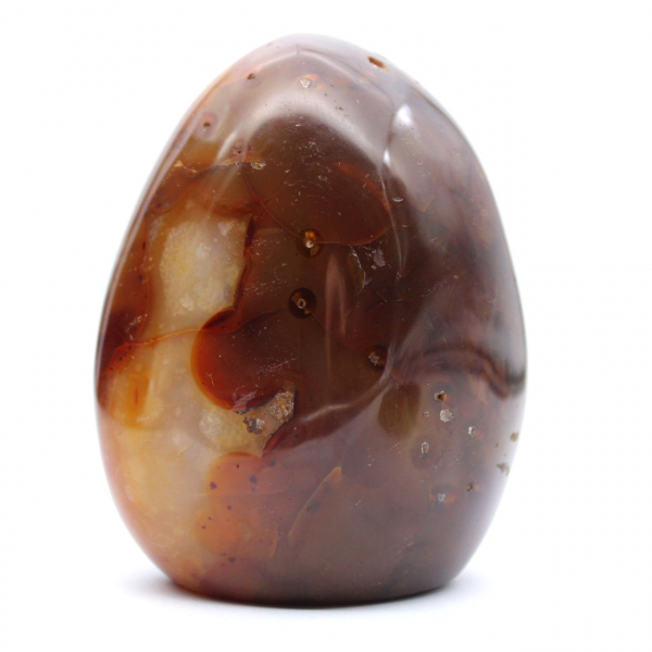 Cornalina polida de Madagascar - Pedra natural ideal para decoração e coleção (ornamento)