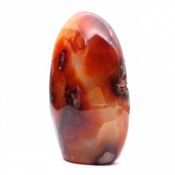 Cornalina de Madagascar polida - espécime decorativo e científico (pedra natural)