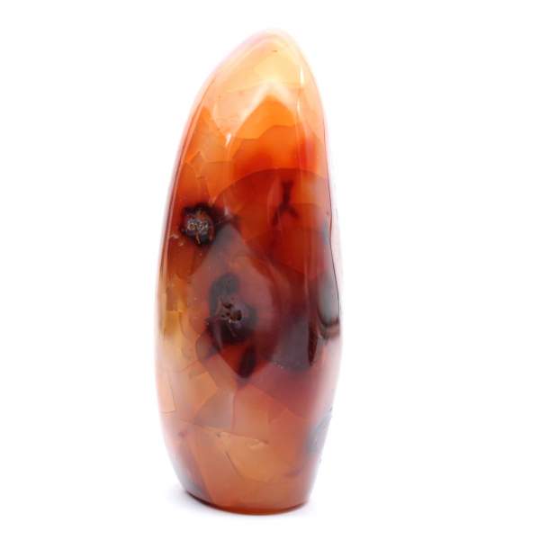 Cornalina de Madagascar polida - espécime decorativo e científico (pedra natural)