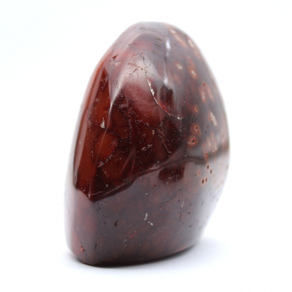 Cornalina polida de Madagascar - Pequena pedra natural para coleção e decoração