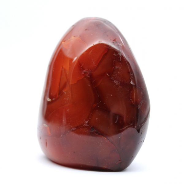 Cornalina polida de Madagascar - Pequena pedra natural para coleção e decoração