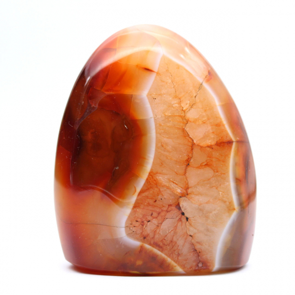 Pedra Natural Cornalina Polida - Pequeno Ornamento Decorativo (Madagascar)