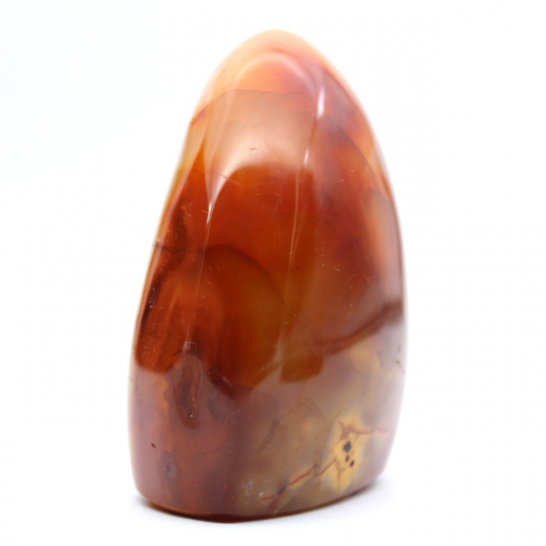 Pedra Natural Cornalina Polida - Pequeno Ornamento Decorativo (Madagascar)