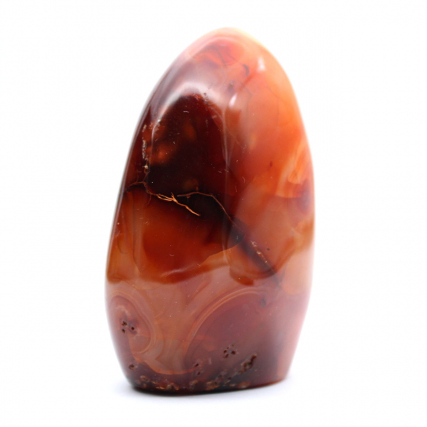 Pedra Natural Cornalina Polida - Ornamento Decorativo para Coleção (Madagascar)