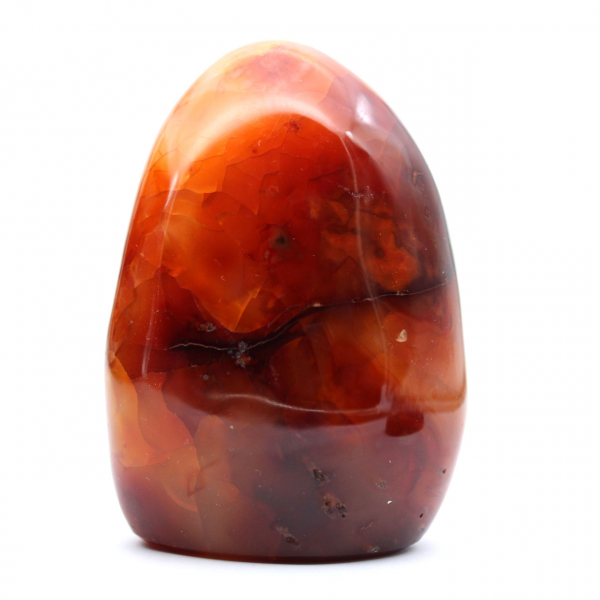Pedra Natural Cornalina Polida - Ornamento Decorativo para Coleção (Madagascar)