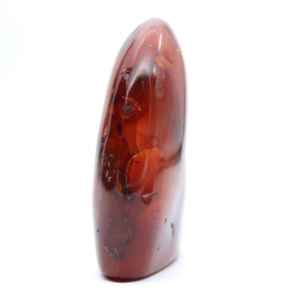 Pequena peça de cornalina polida - espécime mineral decorativo (Madagascar)
