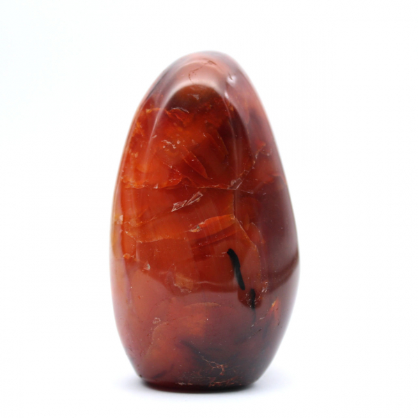 Microespécime de cornalina polida - Pedra natural decorativa (Madagascar)