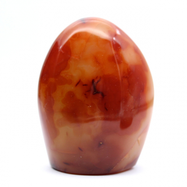 Pequeno ornamento de cornalina polida - pedra natural colecionável (Madagascar)