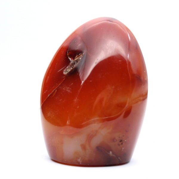 Pequeno ornamento de cornalina polida - pedra natural colecionável (Madagascar)