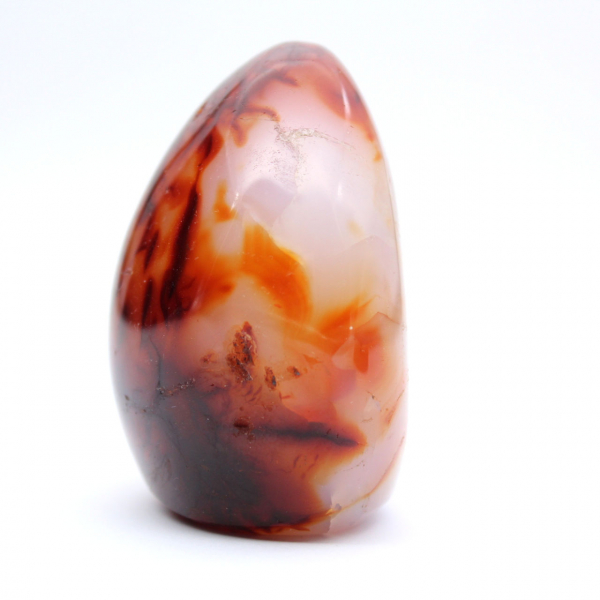 Enfeite muito pequeno de cornalina polida - mineral autêntico de Madagascar (225g)