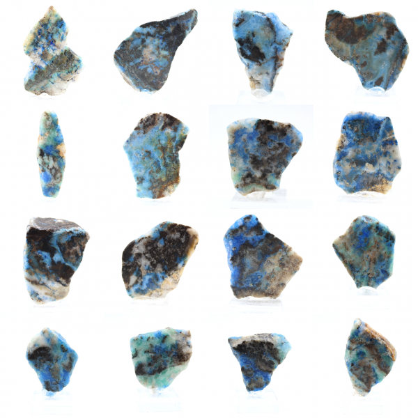 Fatia de azurita malaquita para coleção mineral