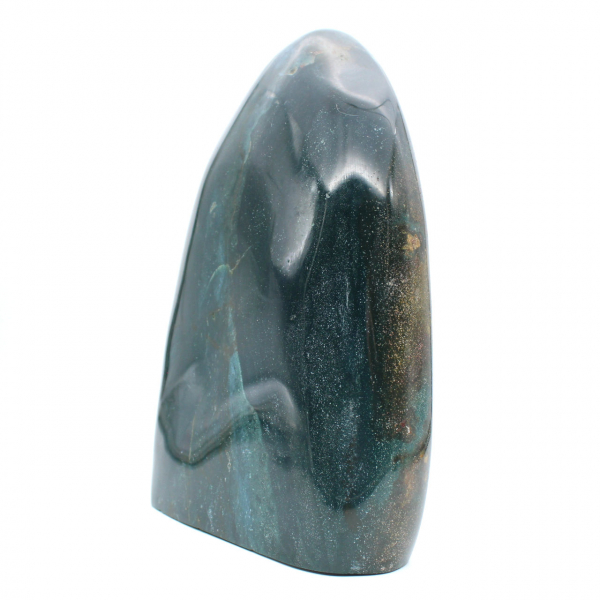 Grande pedra decorativa Jaspe verde polido, mineral Madagascar