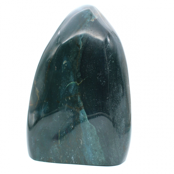 Grande pedra decorativa Jaspe verde polido, mineral Madagascar