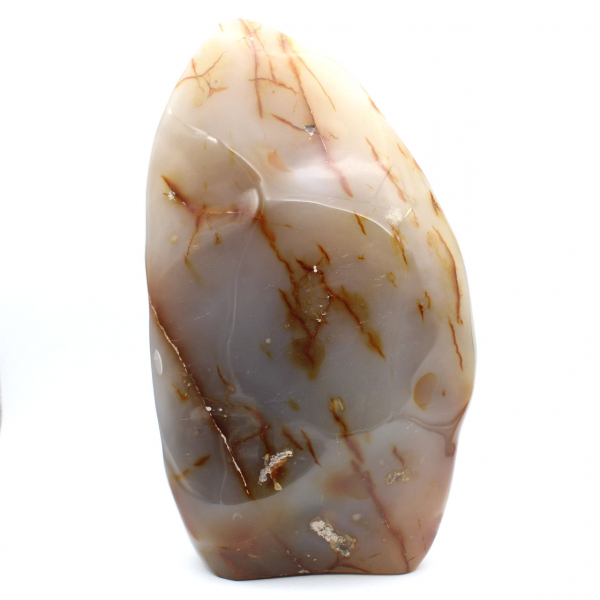 Grande ornamento mineral cornalina polido, item raro de colecionador