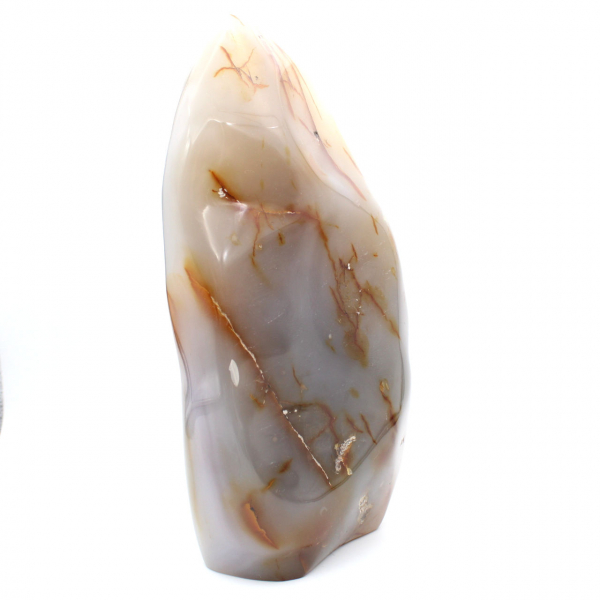 Grande ornamento mineral cornalina polido, item raro de colecionador