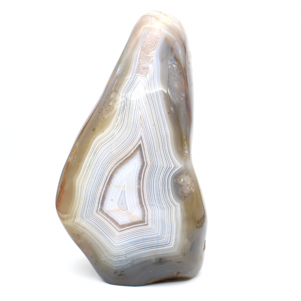 Cornalina natural polida, grande ornamento mineral de Madagascar