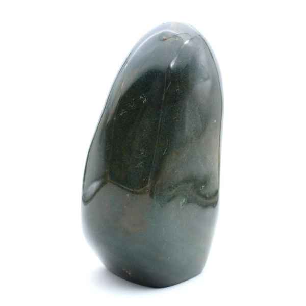 Grande pedra de jaspe verde polida, espécime mineral, Madagascar