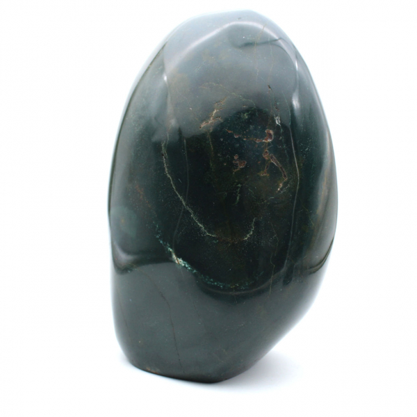 Grande pedra de jaspe verde polida, espécime mineral, Madagascar
