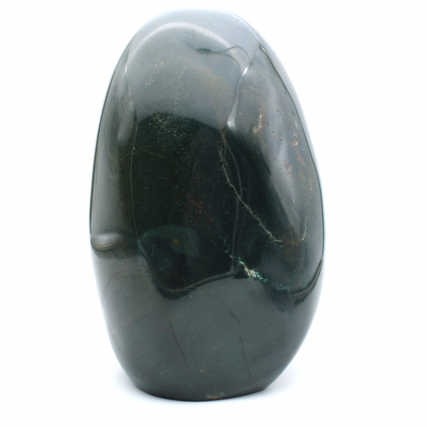 Grande pedra de jaspe verde polida, espécime mineral, Madagascar