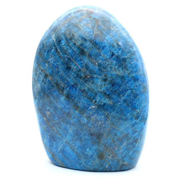 Grande Apatita polida, espécime decorativo, pedra natural de Madagascar