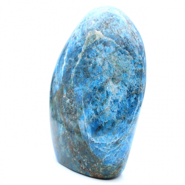 Grande Apatita polida, espécime decorativo, pedra natural de Madagascar