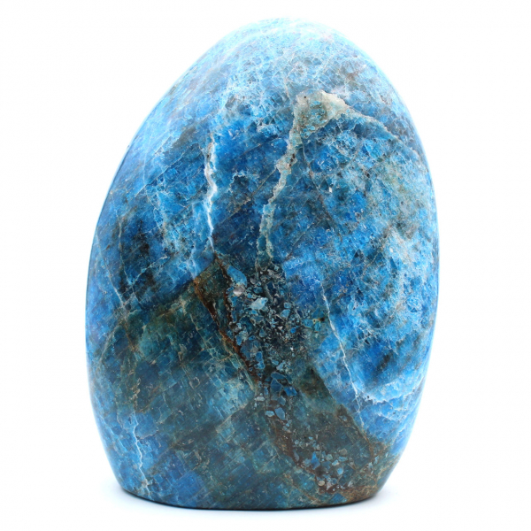 Grande Apatita polida, espécime decorativo, pedra natural de Madagascar