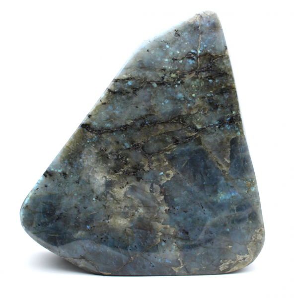 Exemplar gigante de labradorita polida, pedra decorativa única, Madagascar