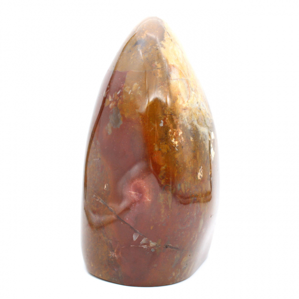 Ornamento de jaspe vermelho polido, espécime mineral colecionável, Madagascar