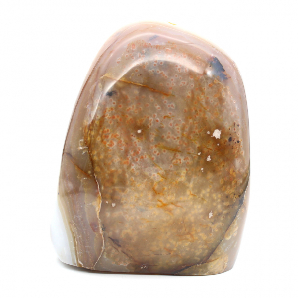 Cornalina polida, ornamento de pedra natural, grande formato, Madagascar