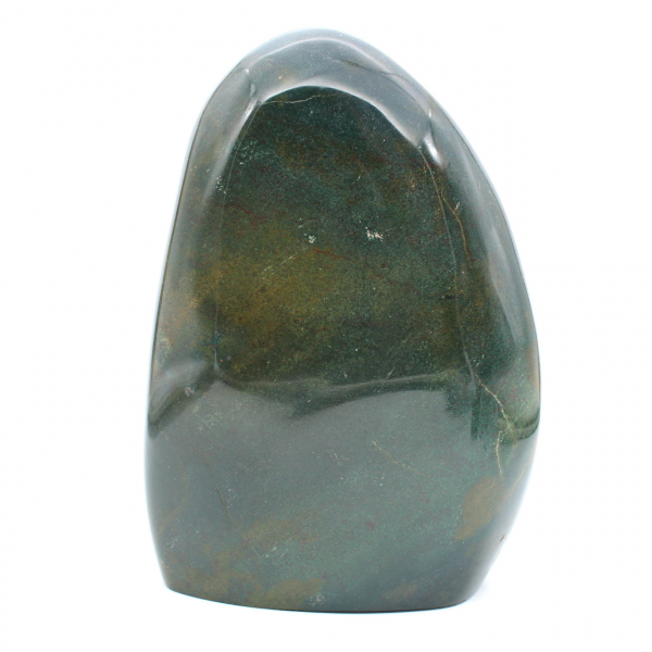 Espécime de jaspe verde polido, grande pedra decorativa, Madagascar