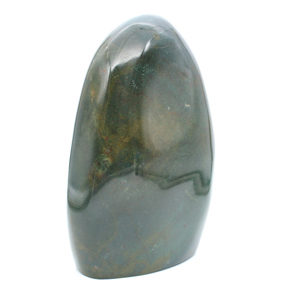 Espécime de jaspe verde polido, grande pedra decorativa, Madagascar