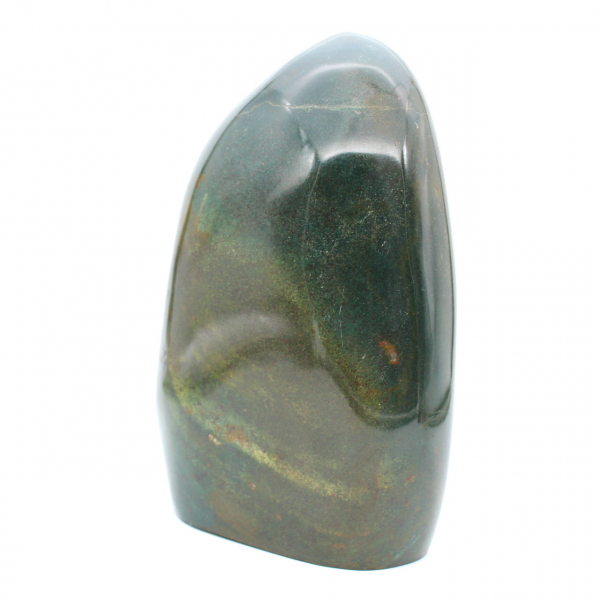 Espécime de jaspe verde polido, grande pedra decorativa, Madagascar