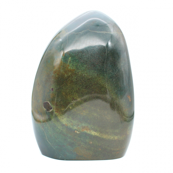 Espécime de jaspe verde polido, grande pedra decorativa, Madagascar