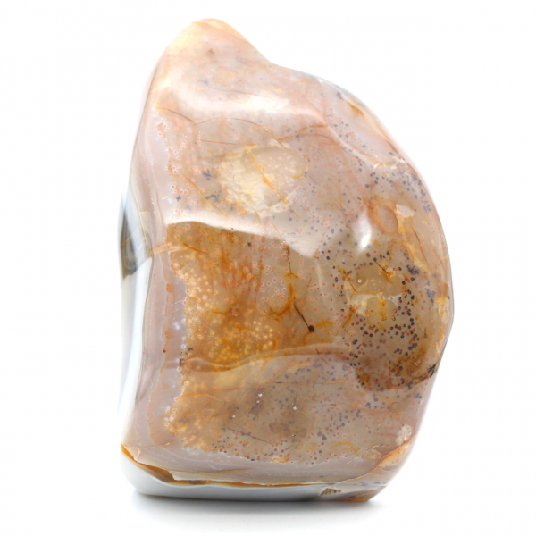 Pedra cornalina polida de Madagascar, decoração mineral XXL