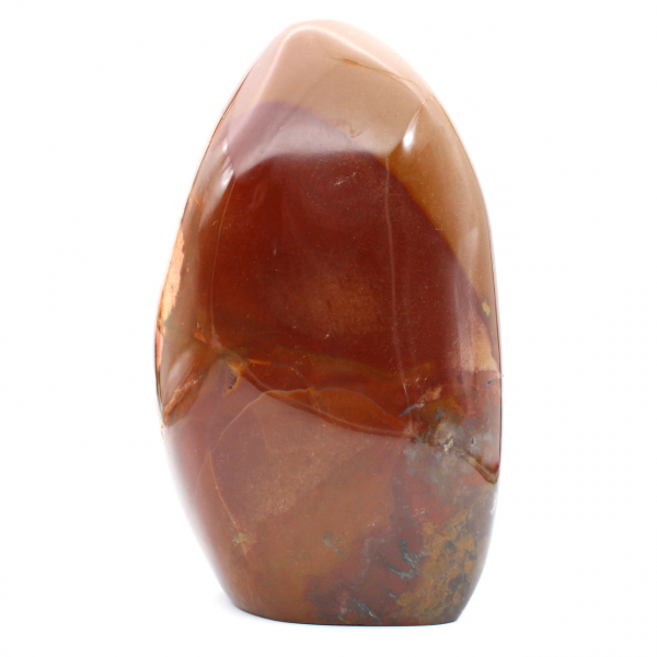 Ornamento de jaspe vermelho polido, pedra de colecionador maciça, Madagascar