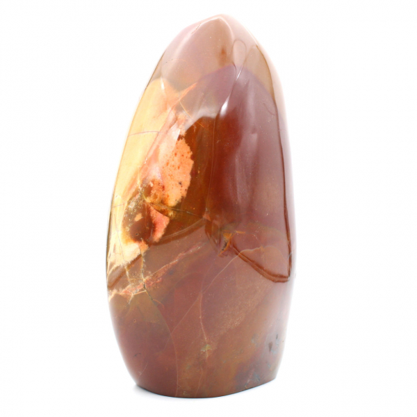 Ornamento de jaspe vermelho polido, pedra de colecionador maciça, Madagascar