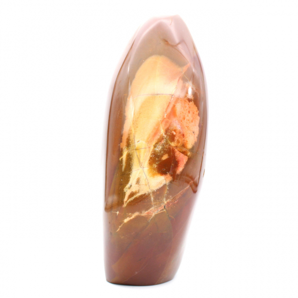 Ornamento de jaspe vermelho polido, pedra de colecionador maciça, Madagascar