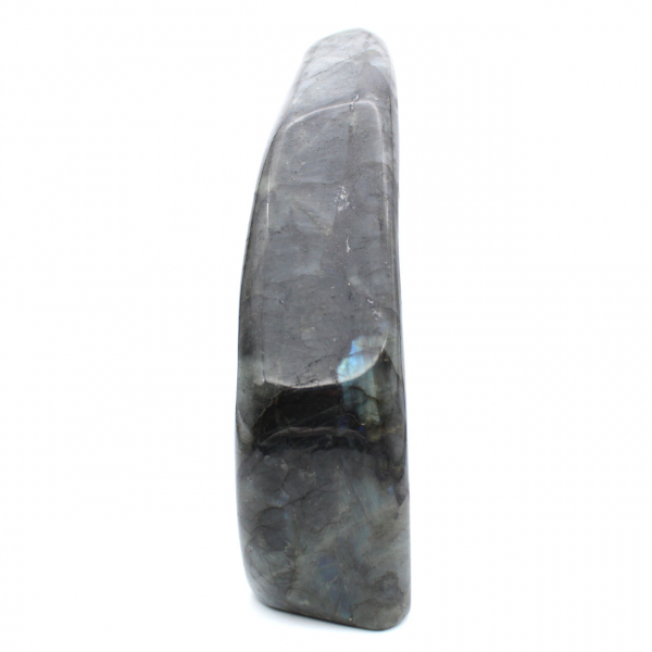 Grande pedra de labradorita polida, espécime decorativo de prestígio, Madagascar