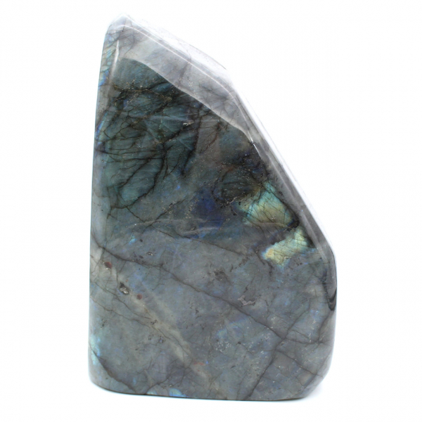 Grande pedra de labradorita polida, espécime decorativo de prestígio, Madagascar